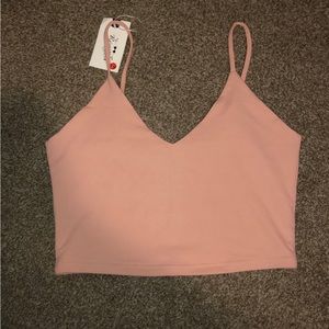 pink crop top